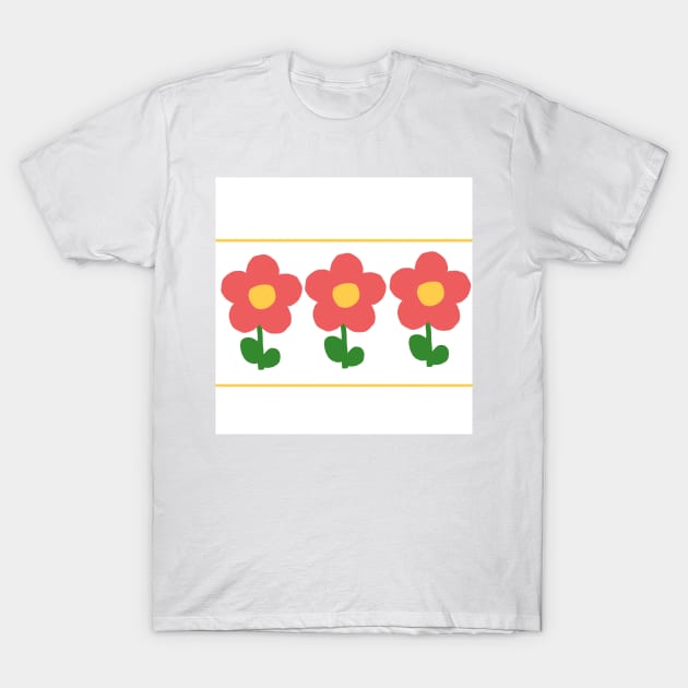 3 little flowers T-Shirt by Charlotsart